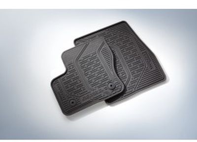 Ford Floor Mats - All - Weather Thermoplastic Rubber, Black, 4 Piece w/o Rear A/C DT1Z-1713300-CC