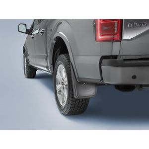 Ford Splash Guards - Molded, Rear Pair, Carbon Black, With Wheel Lip Molding FL3Z-16A550-BA