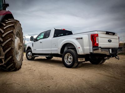 Ford Splash Guards - Gatorback by Truck Hardware, Rear Pair, Rear Pair, DRW w/Black Ford Oval and Gunmetal Surround VHC3Z-16A550-W