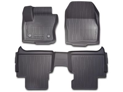 Ford Floor Mats - Tray Style, Black, 4-Piece, For Carpet Flooring SWB KT1Z1713300CA