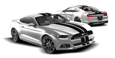 Ford Graphics, Stripes, and Trim Kits - White, Single Over The Top 7 Inch Stripe VJR3Z-6320000-H