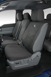 Ford Seat Covers - Carhartt Protective Seat Covers by Covercraft, Front Row, Captains Chair, Gravel VKB3Z-15600D20-A