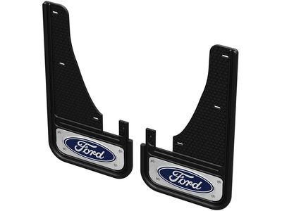 Ford Splash Guards - Gatorback, Front Pair, with Blue Ford Oval Logo VLJ6Z-16A550-A