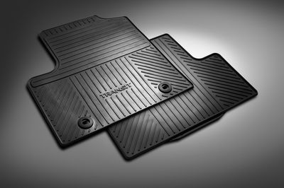 Ford Floor Mats - All - Weather Thermoplastic Rubber, Black, Rear Pair 2T1Z-5813046-A