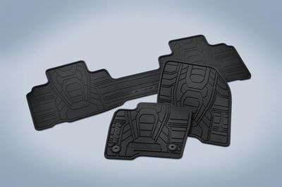 Ford Floor Mats - All - Weather Thermoplastic Rubber, Black, 3 - Piece FT4Z-5813300-CA