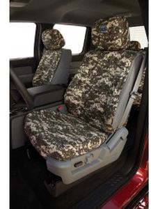 Ford Seat Savers Custom Camouflage Pattern Seat Covers by Covercraft - Rear SC 60 - 40, Forest Camo VDL3Z-1863812-E