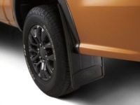 Ford KB3Z-16A550-J Splash Guards - Premium Flat, Without Bright Accent, Front Pair, Black, With Ford Logo