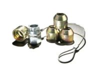 Ford 2L1Z-1A043-AA Wheel Locks - Zinc - Plated For Hidden Lugs