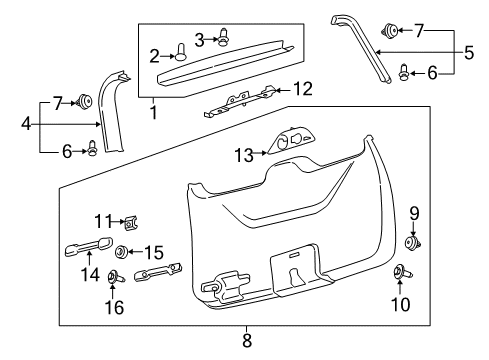 Ford KL1Z-78434A14-AB HANDLE - LUGGAGE COMPARTMENT