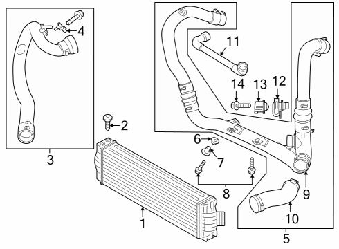 Ford LK4Z-6K775-C COOLER ASY - ENGINE CHARGE AIR