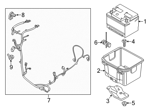 Ford LR3Z-14300-B CABLE ASY - BATTERY TO BATTERY