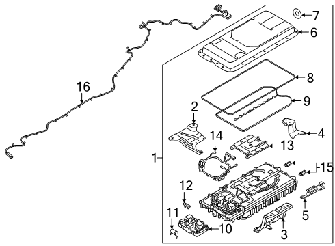 Ford P1MZ-14300-E CABLE ASY - BATTERY TO BATTERY