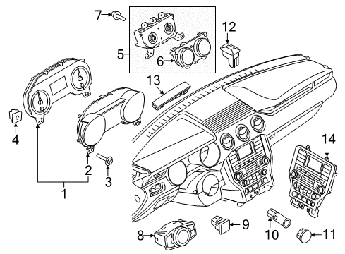 Ford MR3Z-10849-A INSTRUMENT CLUSTER