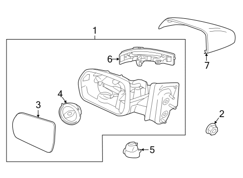 Ford JT4Z-17682-HB MIRROR ASY - REAR VIEW OUTER