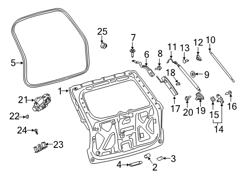 Ford LB5Z-14028-AA Switch Assembly - Front Door - Central