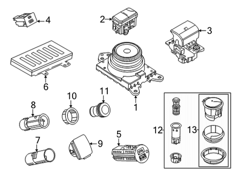 Ford LJ8Z-14A318-G WIRE ASY - ACCESSORY FEED