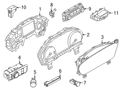 Ford LJ6Z-10849-H INSTRUMENT CLUSTER