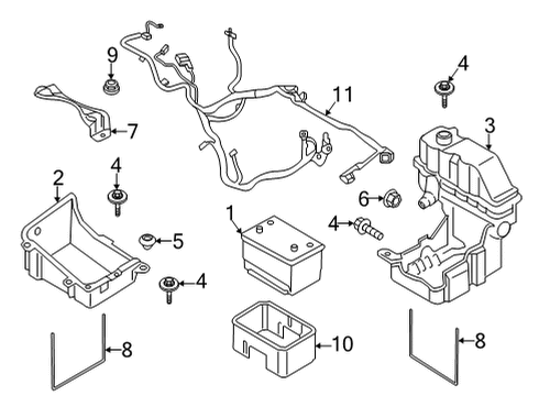 Ford NC3Z-14300-DAA CABLE ASY - BATTERY TO BATTERY