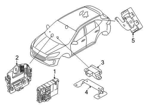 Ford LU5Z-15604-BT KIT - ALARM/KEYLESS LOCK SYSTE