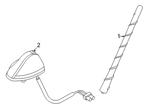 Ford LX6Z-19A397-C CABLE