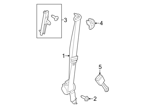 Ford MK4Z-14611B60-AB SEAT BELT ASY