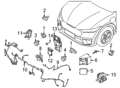 Ford LJ8Z-19H405-E CONTROL ASY - AUDIO/VISUAL UNI