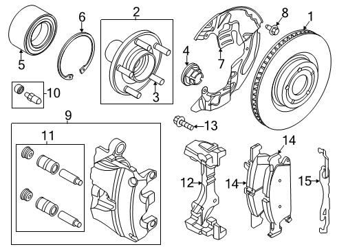 Ford LX6Z-2B120-A CALIPER ASY - BRAKE - LESS PAD