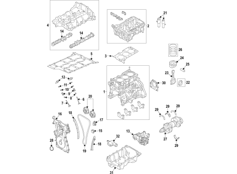 Ford JX6Z-6009-S CYLINDER ASY - SHORT BLOCK