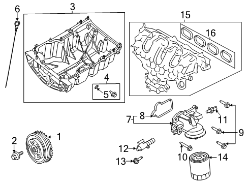 Ford MJ6Z-6006-A SERVICE ENGINE ASY