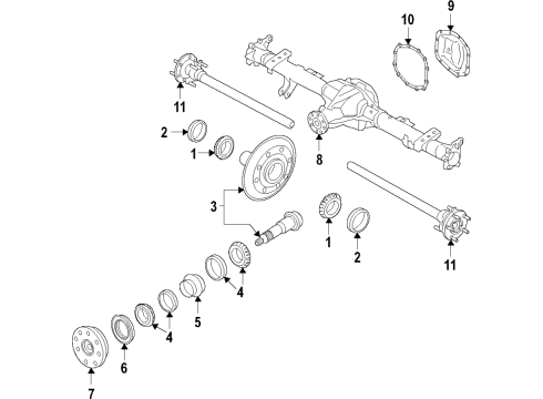 Ford MB3W-4001-AFG AXLE ASY - REAR