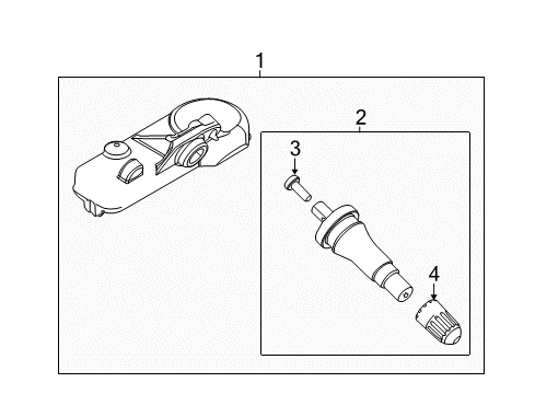 Ford JX7Z-1A189-E KIT - TPMS SENSOR