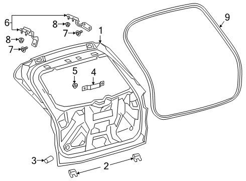 Ford LJ6Z-7843720-B WEATHERSTRIP - LUGGAGE COMPART