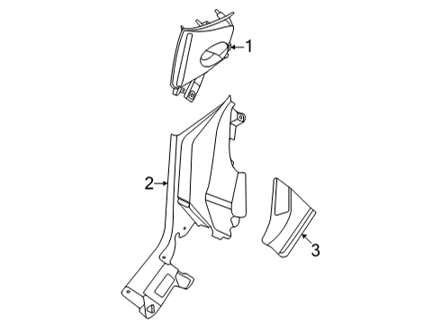 Ford HP5Z-54310A90-A Retainer - Trim Panel