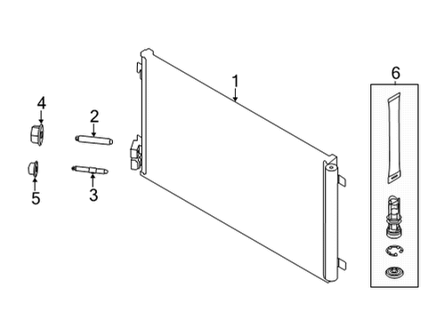 2023 Ford Mustang Mach-E A/C Condenser Diagram