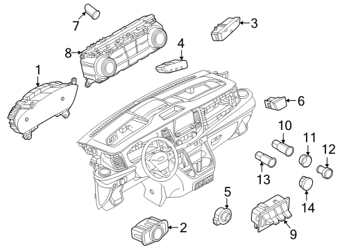 2023 Ford E-Transit INSTRUMENT CLUSTER Diagram for NK4Z-10849-AF