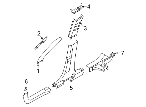 2023 Ford Maverick RETAINER - TRIM PANEL Diagram for NZ6Z-60310A91-AA