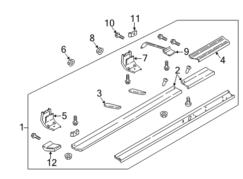 2020 Ford F-250 Super Duty Running Board Diagram 12