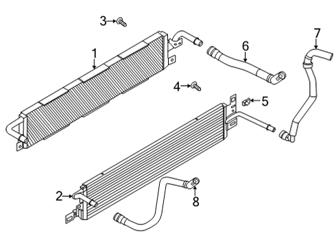 2023 Ford Escape Radiator & Components Diagram 3