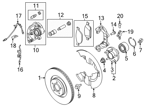 2017 Lincoln MKC SENSOR ASY Diagram for LV6Z-2C190-A