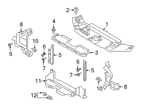 2021 Ford Ranger Air Deflector - Radiator Support Diagram