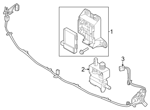 2024 Ford Mustang Electrical Components - Front Bumper Diagram 3