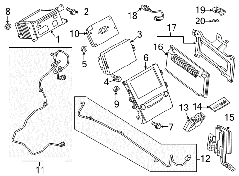 2020 Ford Fusion MODULE - INTERFACE Diagram for HS7Z-19A387-R