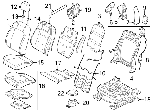 2024 Ford Mustang COVER ASY - SEAT CUSHION Diagram for PR3Z-6362901-BA