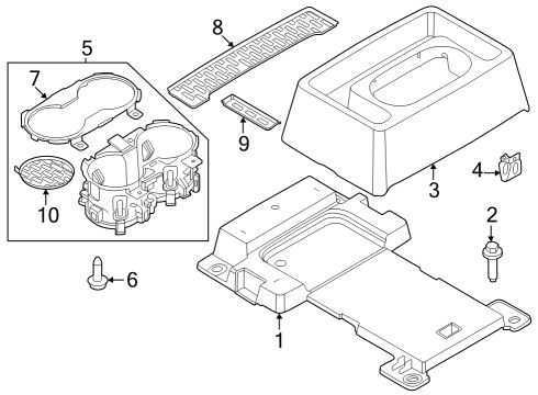 2020 Lincoln Aviator Front Console, Rear Console Diagram 5