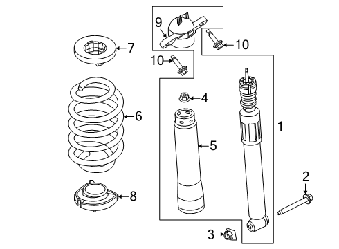 2022 Ford Escape Shocks & Components - Rear Diagram 2