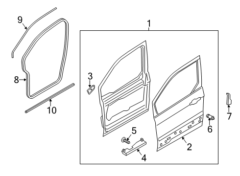 2021 Ford Transit Connect Door & Components Diagram 2