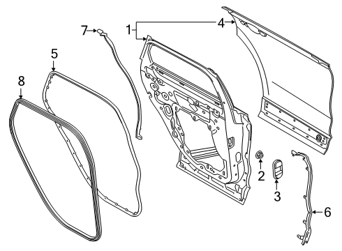 2022 Lincoln Corsair Door & Components Diagram 2