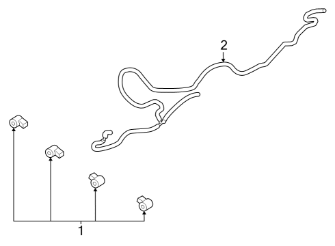 2023 Ford F-250 Super Duty Electrical Components - Rear Bumper Diagram