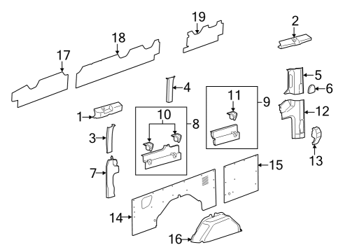 2023 Ford E-Transit MOULDING - "C" PILLAR Diagram for LK4Z-61312A59-CA