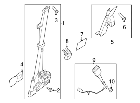 2023 Ford F-250 Super Duty Seat Belt Diagram 6